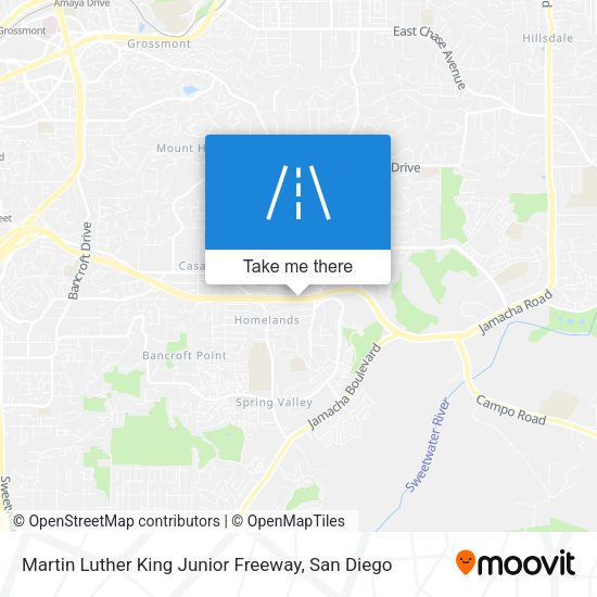 Martin Luther King Junior Freeway map