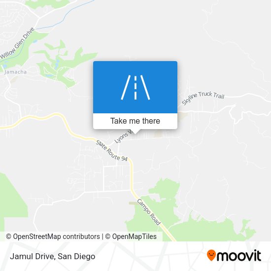 Mapa de Jamul Drive