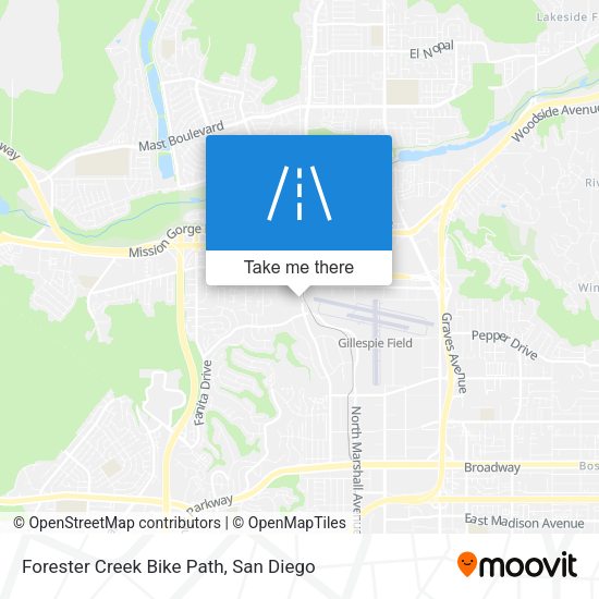 Mapa de Forester Creek Bike Path