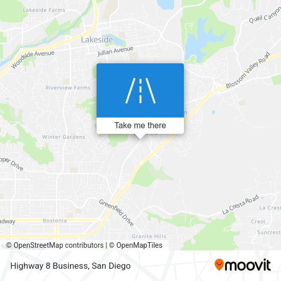 Highway 8 Business map