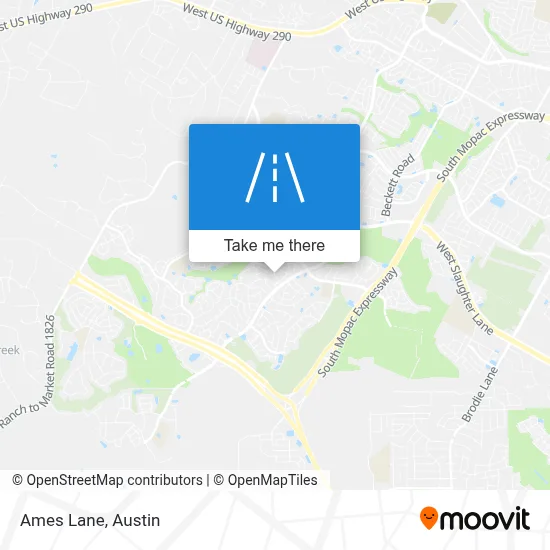 Ames Lane map