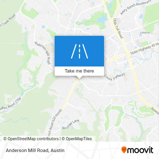 Anderson Mill Road map
