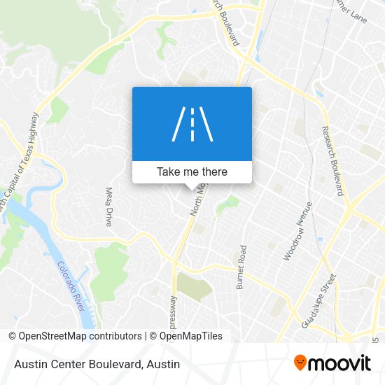 Mapa de Austin Center Boulevard