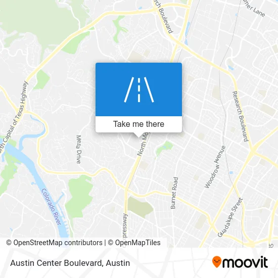 Austin Center Boulevard map