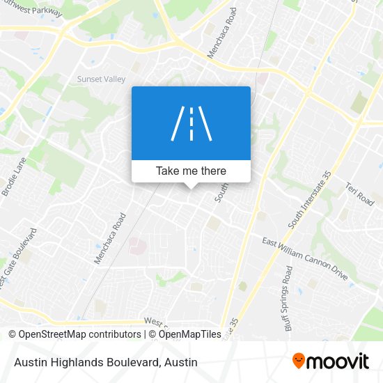 Austin Highlands Boulevard map