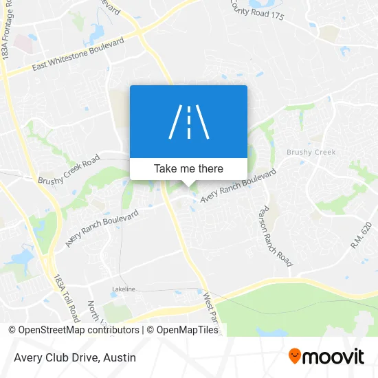 Avery Club Drive map