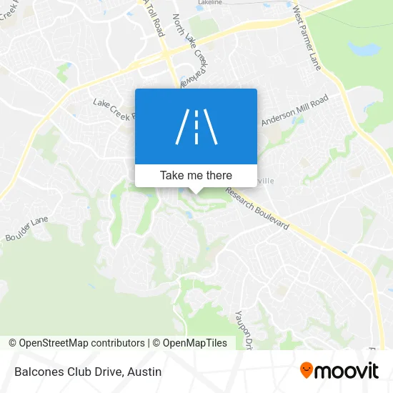 Balcones Club Drive map
