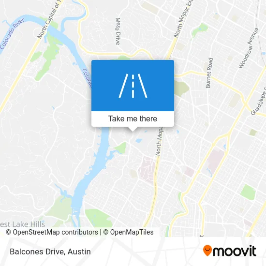 Balcones Drive map