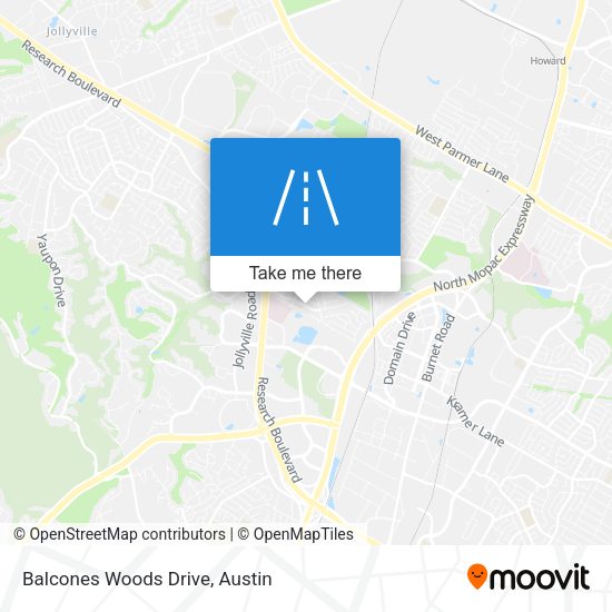 Balcones Woods Drive map