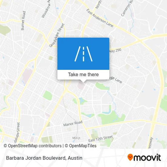Barbara Jordan Boulevard map