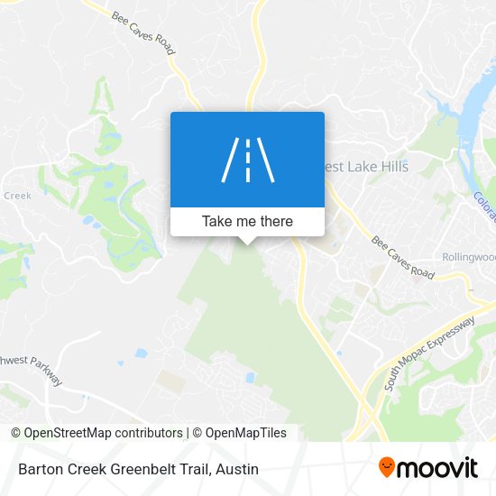 Mapa de Barton Creek Greenbelt Trail