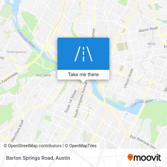 Barton Springs Road map