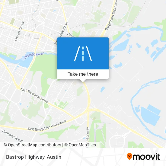 Bastrop Highway map