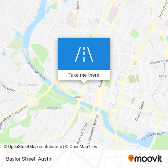 Baylor Street map