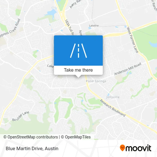 Blue Martin Drive map