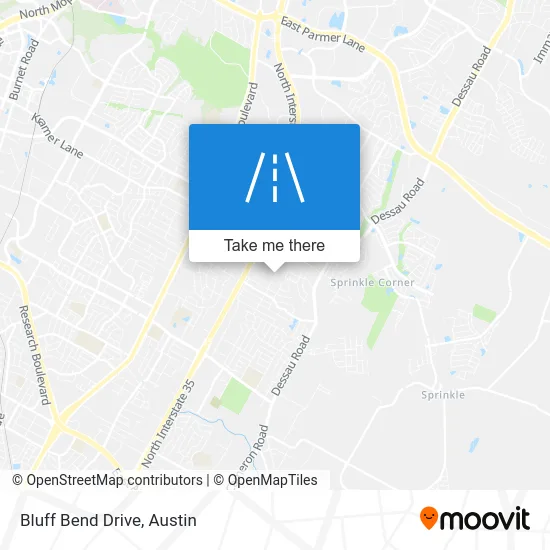 Bluff Bend Drive map