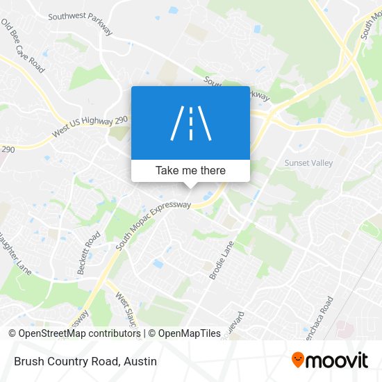 Mapa de Brush Country Road