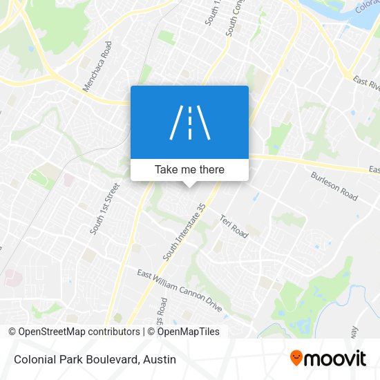 Colonial Park Boulevard map