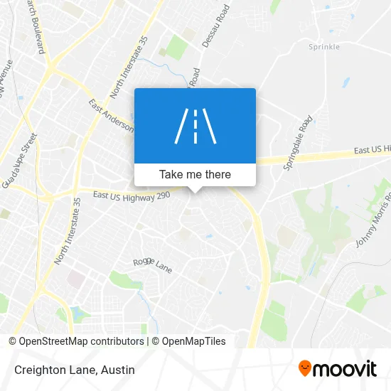 Creighton Lane map