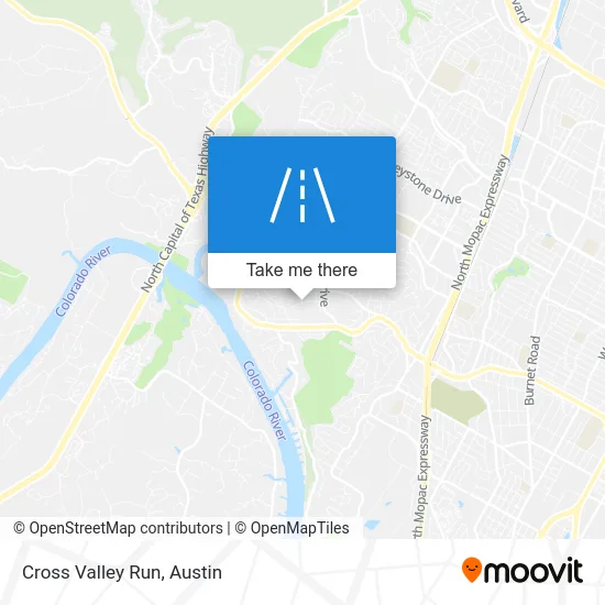 Cross Valley Run map