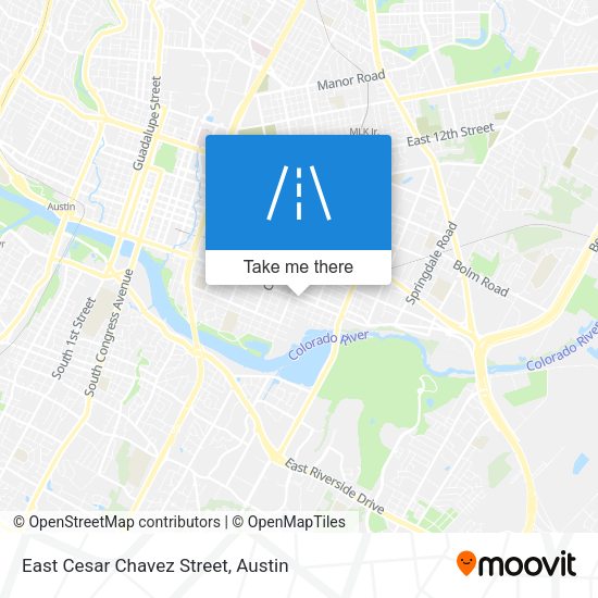 East Cesar Chavez Street map