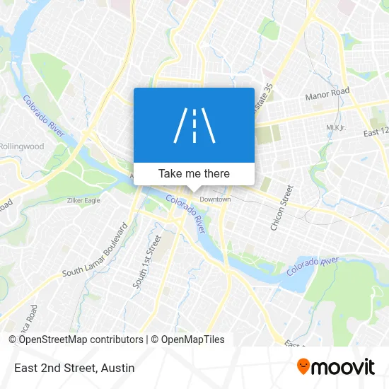 East 2nd Street map