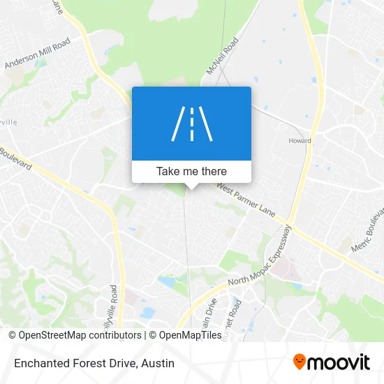 Enchanted Forest Drive map