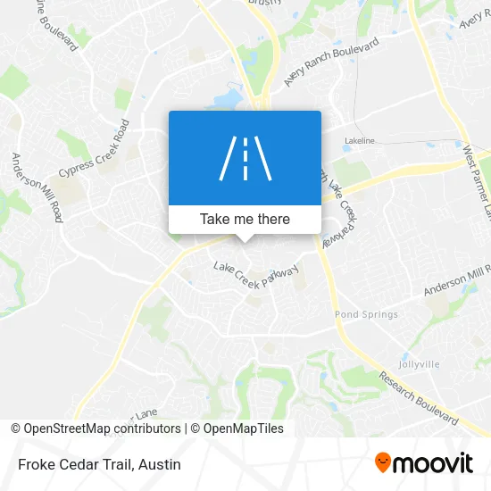Froke Cedar Trail map