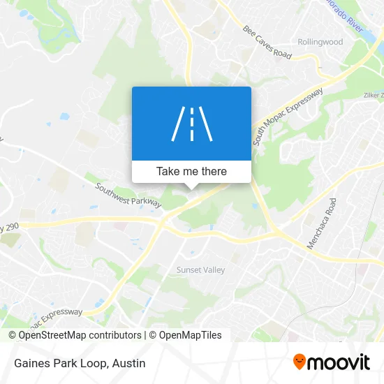 Gaines Park Loop map