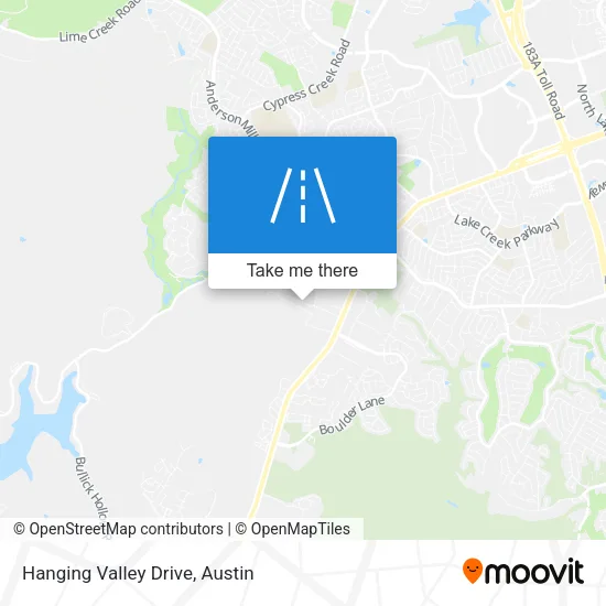Hanging Valley Drive map