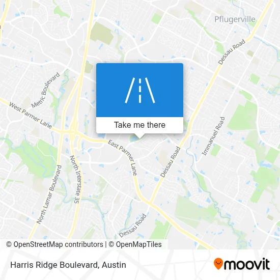 Harris Ridge Boulevard map