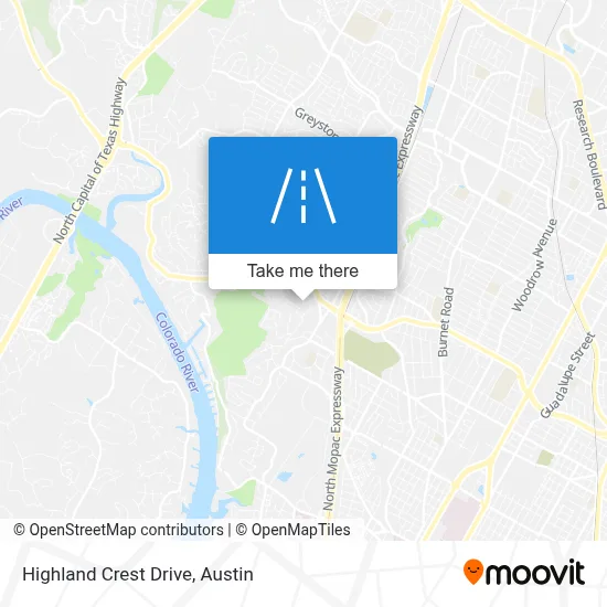 Highland Crest Drive map