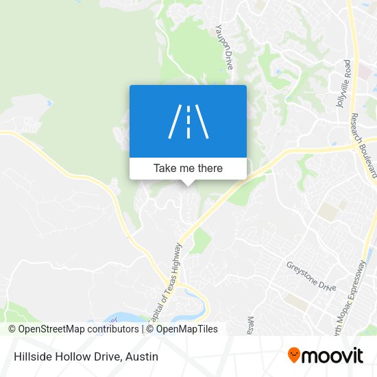 Hillside Hollow Drive map