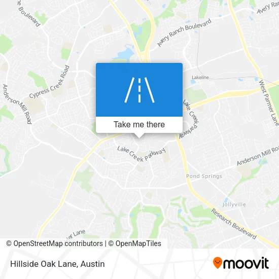 Hillside Oak Lane map