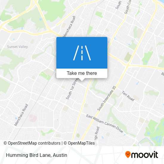 Mapa de Humming Bird Lane