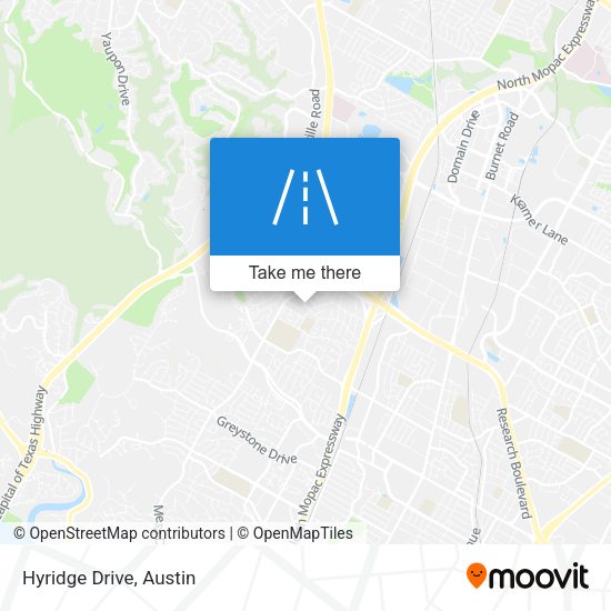 Hyridge Drive map