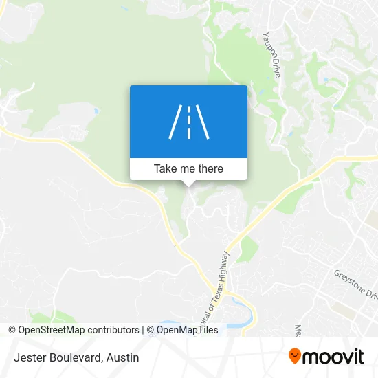 Jester Boulevard map