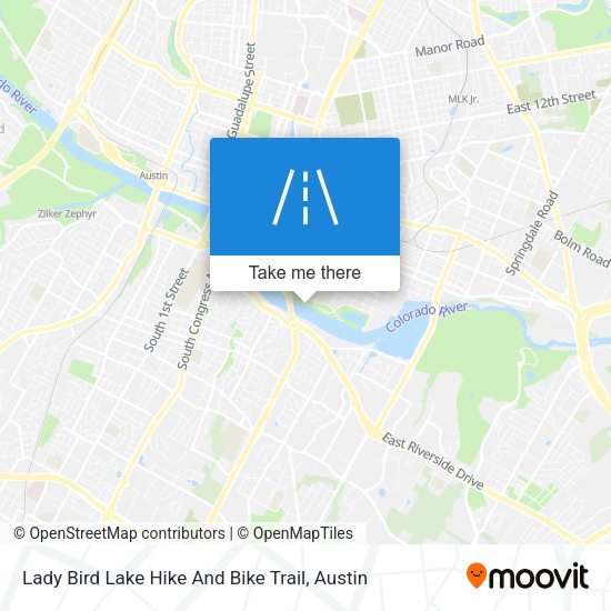Mapa de Lady Bird Lake Hike And Bike Trail