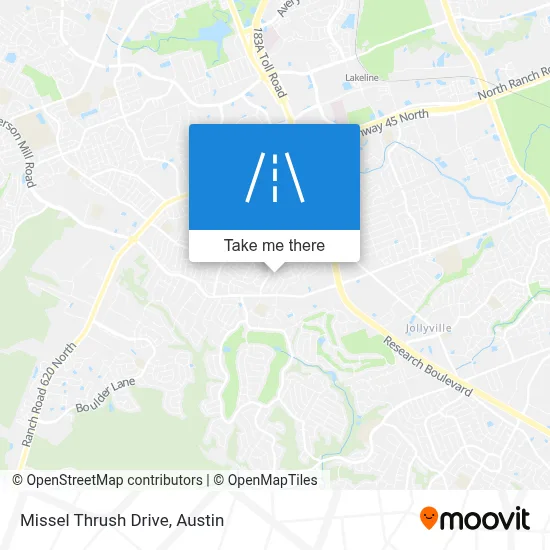 Missel Thrush Drive map