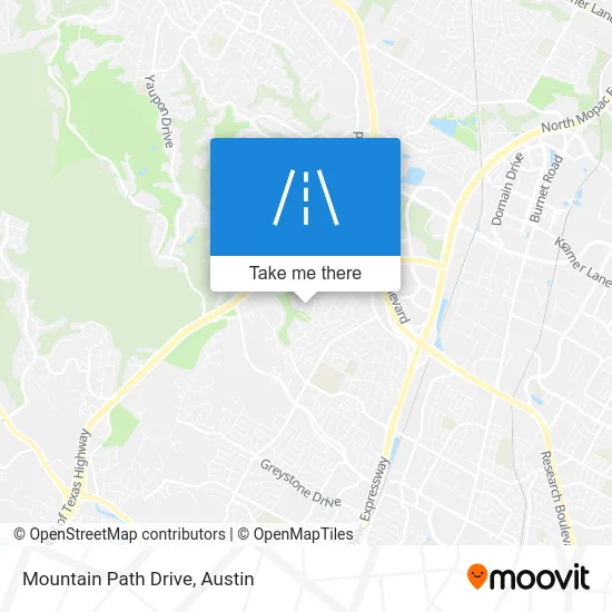 Mountain Path Drive map
