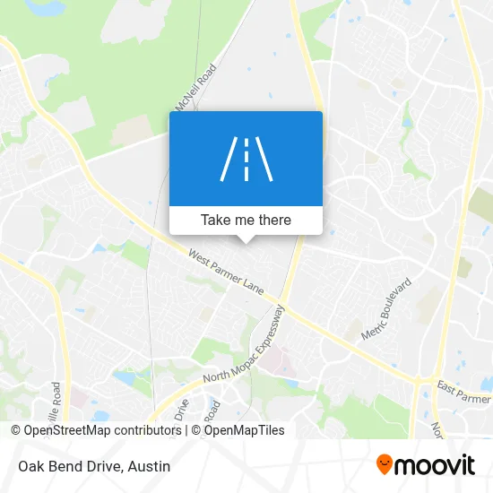 Oak Bend Drive map