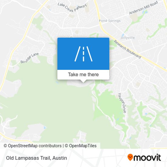 Mapa de Old Lampasas Trail
