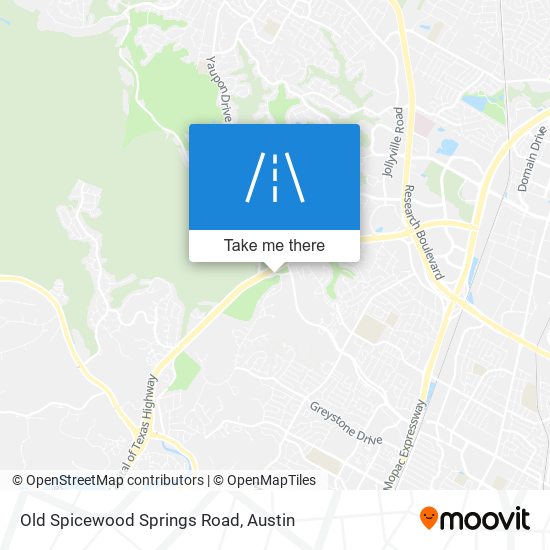 Old Spicewood Springs Road map