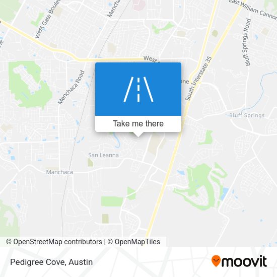 Mapa de Pedigree Cove
