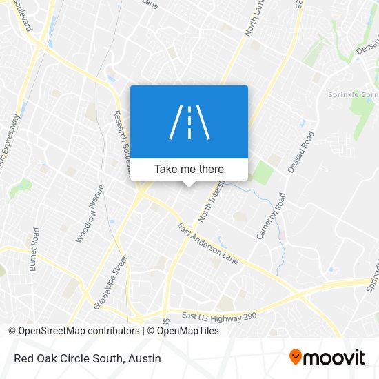 Red Oak Circle South map