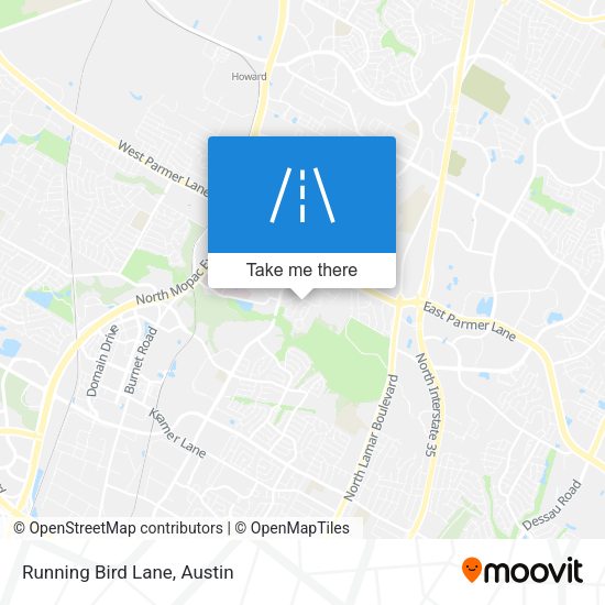 Mapa de Running Bird Lane