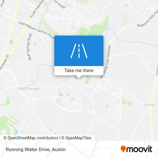 Running Water Drive map