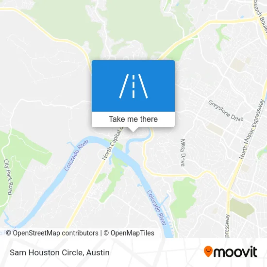 Sam Houston Circle map