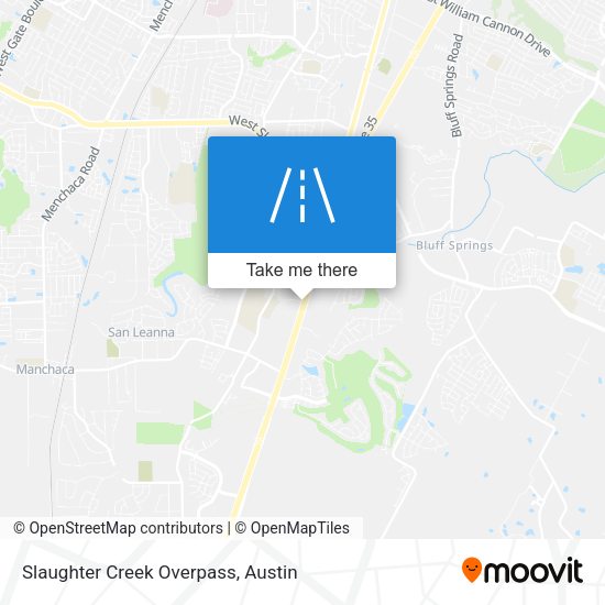 Slaughter Creek Overpass map
