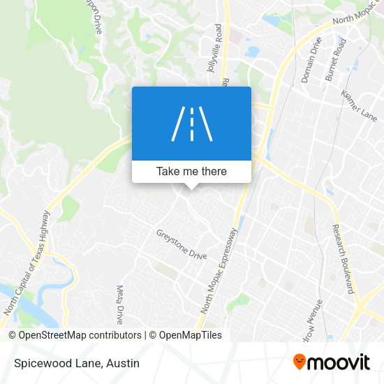 Spicewood Lane map